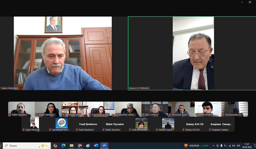 ETN İqtisadiyyat İnstitutu ilə Qırğızıstan İqtisad Universitetinin İqtisadiyyat İnstitutu arasında onlayn formatda görüş keçirilib